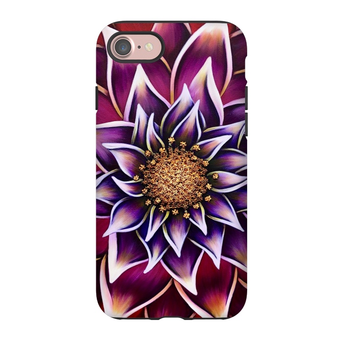 iPhone 7 StrongFit Gilded Dahlia by Denise Cassidy Wood