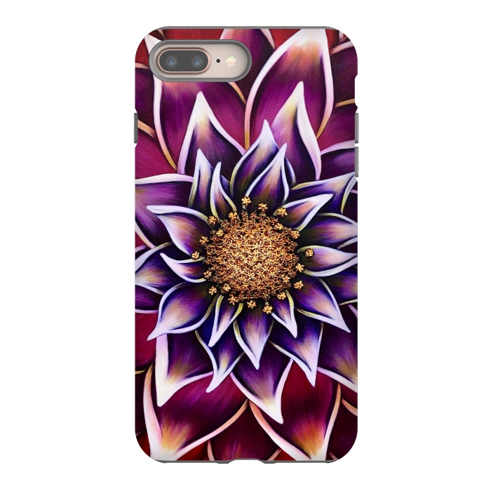 iPhone 7 plus StrongFit Gilded Dahlia by Denise Cassidy Wood