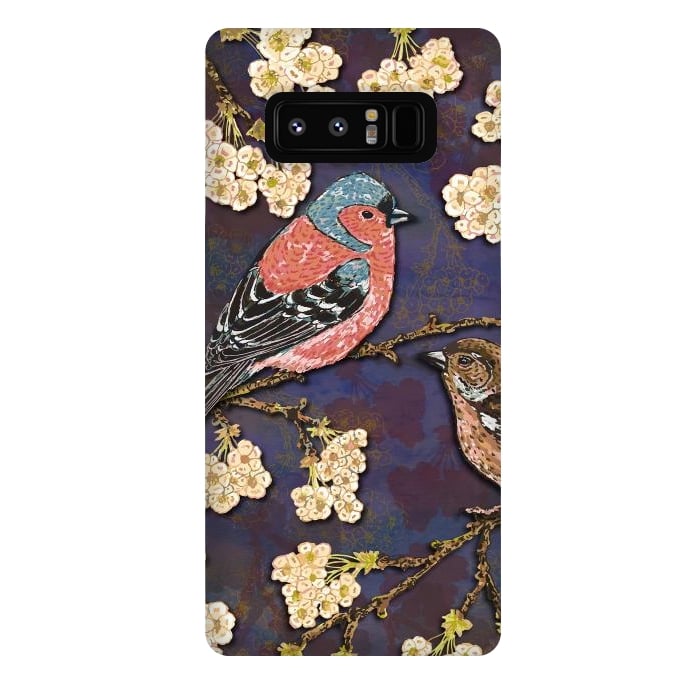 Galaxy Note 8 StrongFit Chaffinches in Cherry Blossom by Lotti Brown