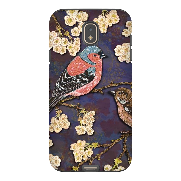 Galaxy J7 StrongFit Chaffinches in Cherry Blossom by Lotti Brown