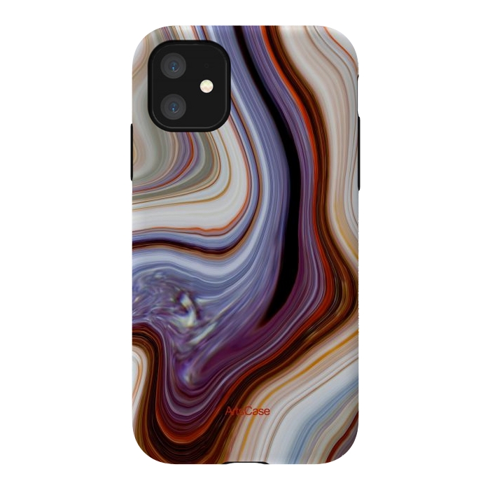 iPhone 11 StrongFit Brown Marble Pattern by ArtsCase