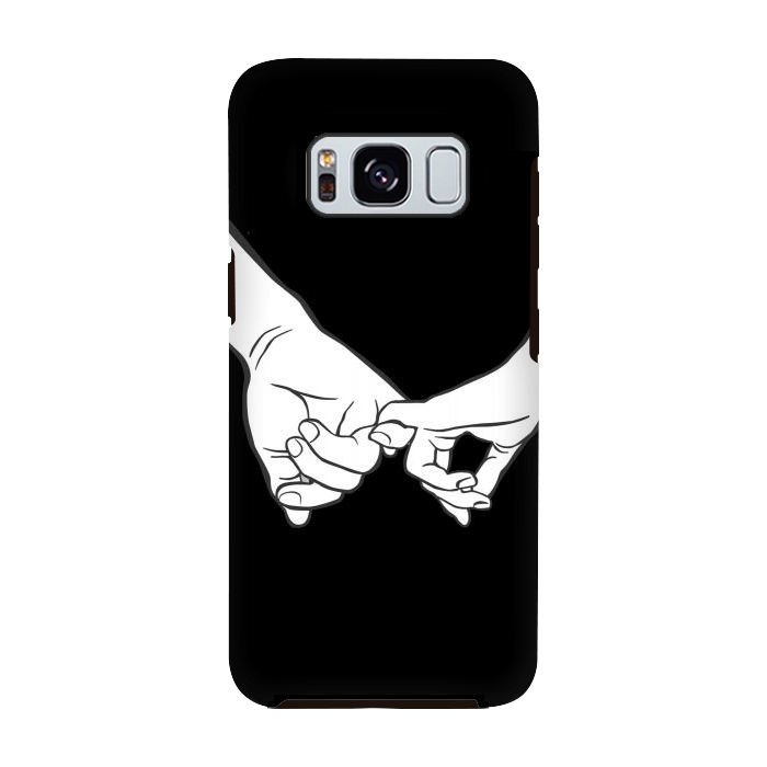 Galaxy S8 StrongFit Couple holding hands minimal line art valentine drawing by Oana 