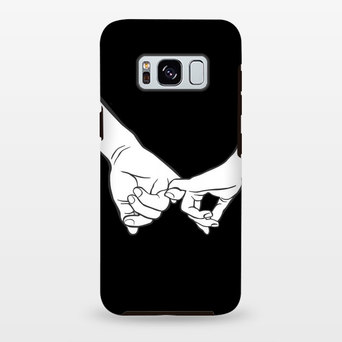 Galaxy S8 plus StrongFit Couple holding hands minimal line art valentine drawing by Oana 