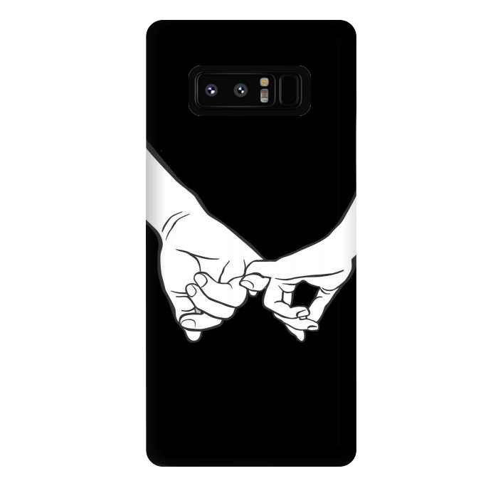 Galaxy Note 8 StrongFit Couple holding hands minimal line art valentine drawing by Oana 