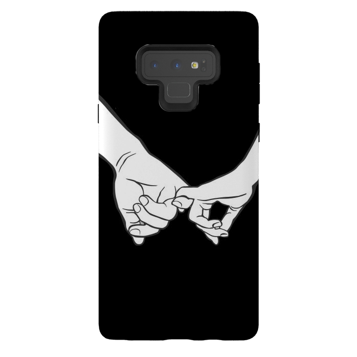 Galaxy Note 9 StrongFit Couple holding hands minimal line art valentine drawing by Oana 