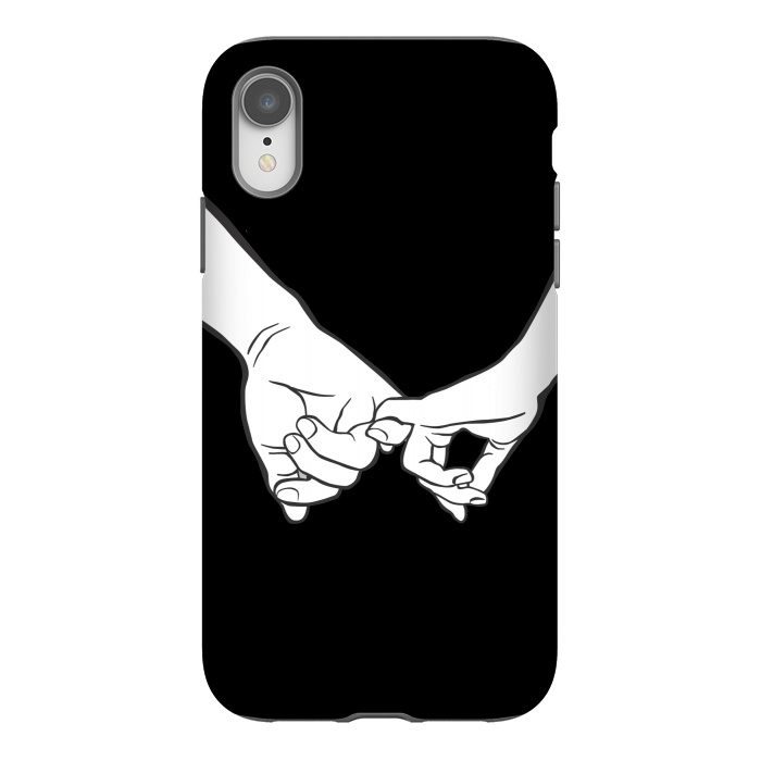 iPhone Xr StrongFit Couple holding hands minimal line art valentine drawing by Oana 