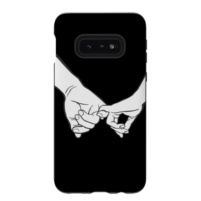 Galaxy S10e StrongFit Couple holding hands minimal line art valentine drawing by Oana 