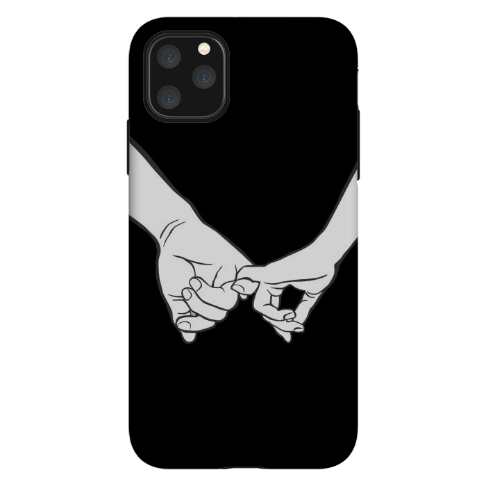 iPhone 11 Pro Max StrongFit Couple holding hands minimal line art valentine drawing by Oana 