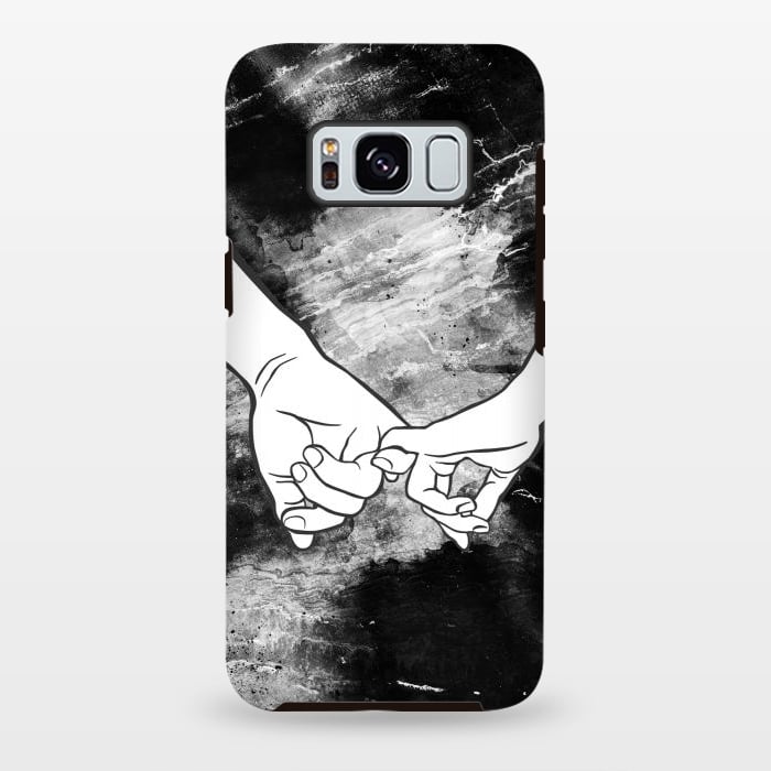Galaxy S8 plus StrongFit Couple holding hands dark marble by Oana 