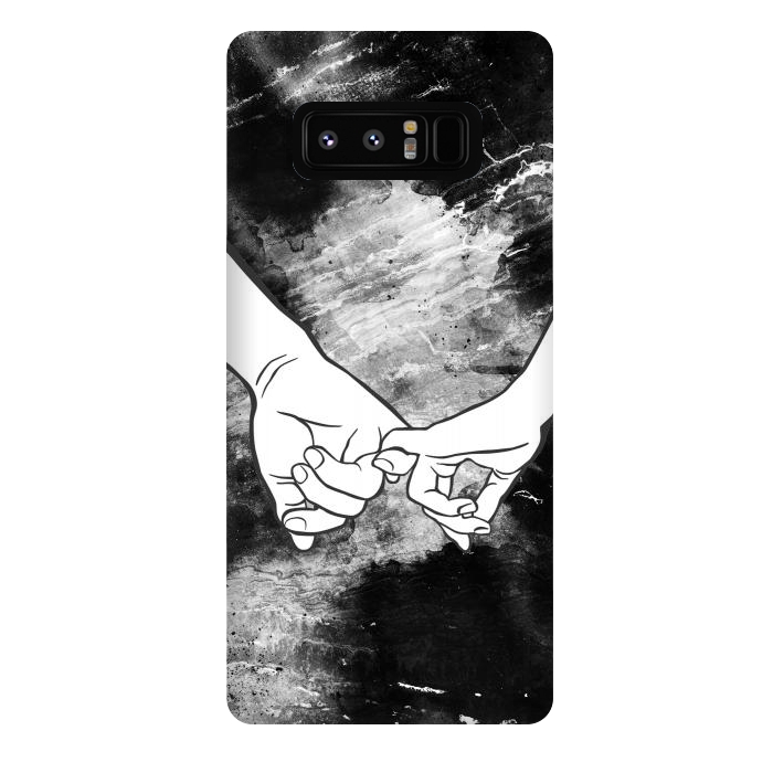 Galaxy Note 8 StrongFit Couple holding hands dark marble by Oana 