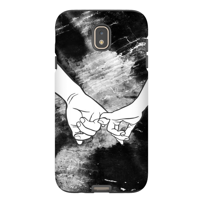 Galaxy J7 StrongFit Couple holding hands dark marble by Oana 
