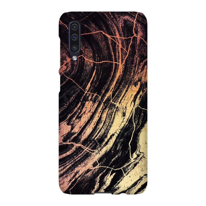 Galaxy A50 SlimFit Gold marble brush strokes by Oana 