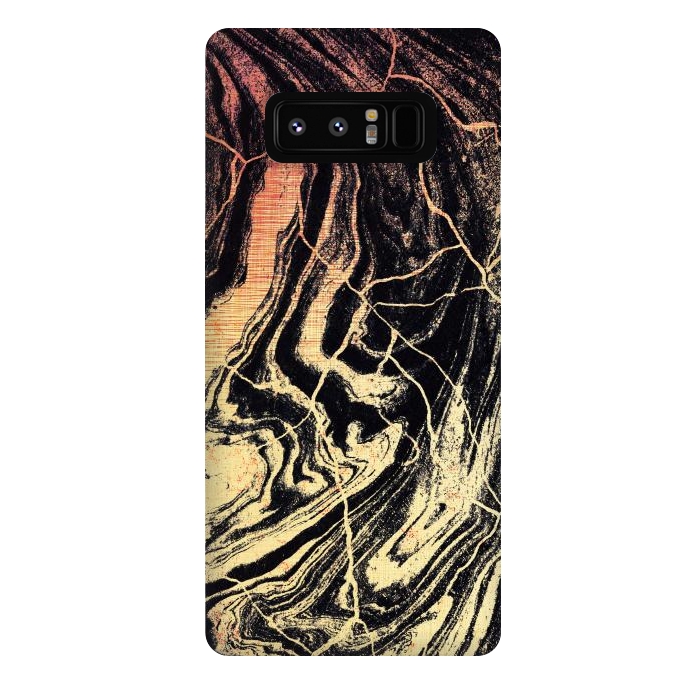 Galaxy Note 8 StrongFit Gold marble brush strokes by Oana 