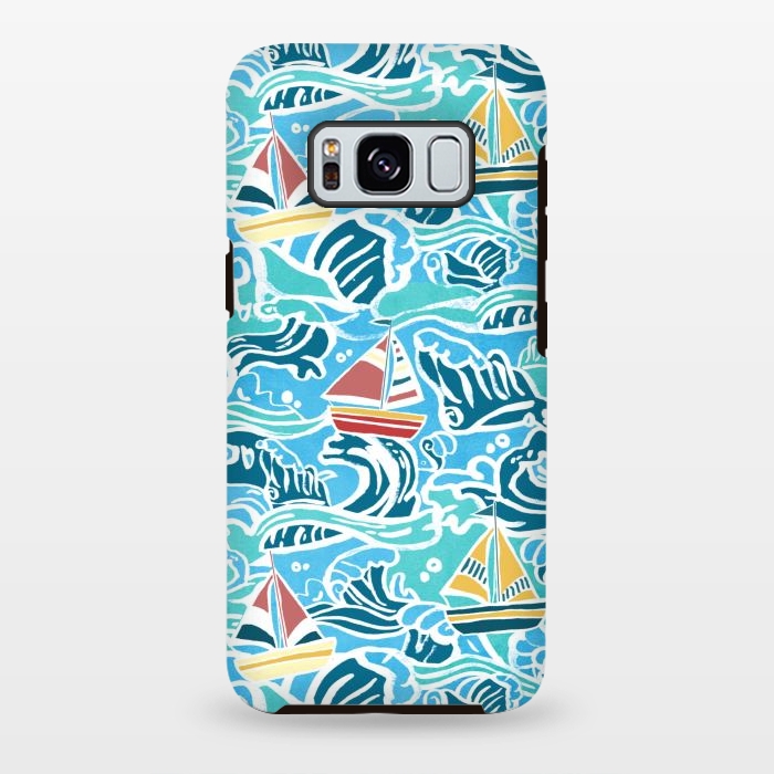 Galaxy S8 plus StrongFit Sailboats & Waves by Tangerine-Tane
