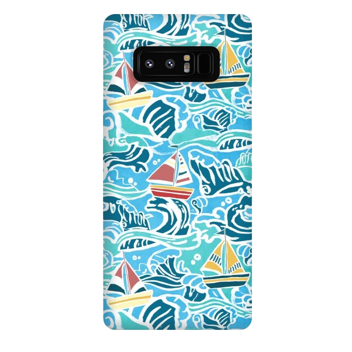 Galaxy Note 8 StrongFit Sailboats & Waves by Tangerine-Tane