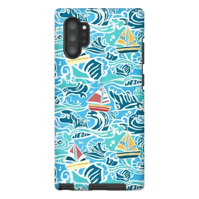 Galaxy Note 10 plus StrongFit Sailboats & Waves by Tangerine-Tane