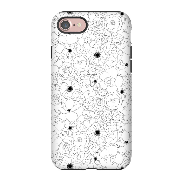 iPhone 7 StrongFit Black and white meadow by Martina