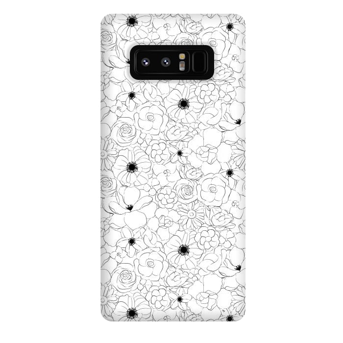 Galaxy Note 8 StrongFit Black and white meadow by Martina