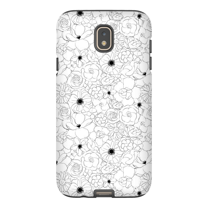 Galaxy J7 StrongFit Black and white meadow by Martina