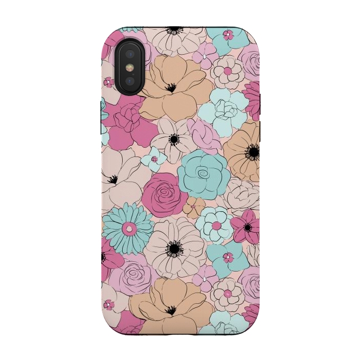 iPhone Xs / X StrongFit Retro meadow by Martina