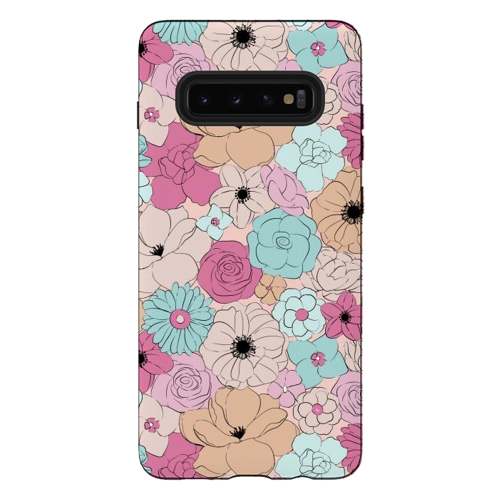 Galaxy S10 plus StrongFit Retro meadow by Martina