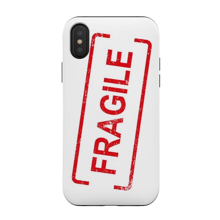 iPhone Xs / X StrongFit Fragile Red by Martina