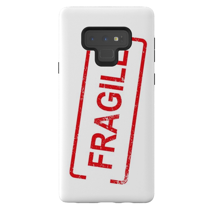 Galaxy Note 9 StrongFit Fragile Red by Martina