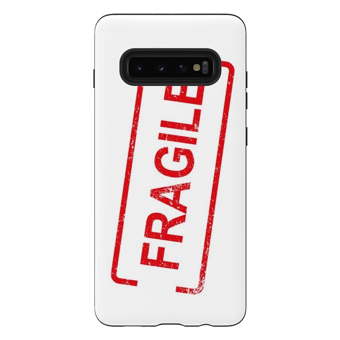 Galaxy S10 plus StrongFit Fragile Red by Martina