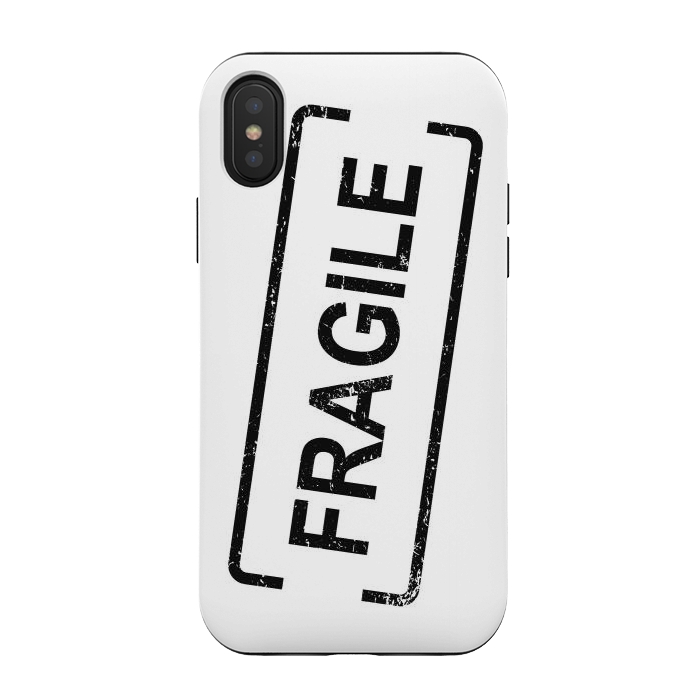 iPhone Xs / X StrongFit Fragile Black by Martina