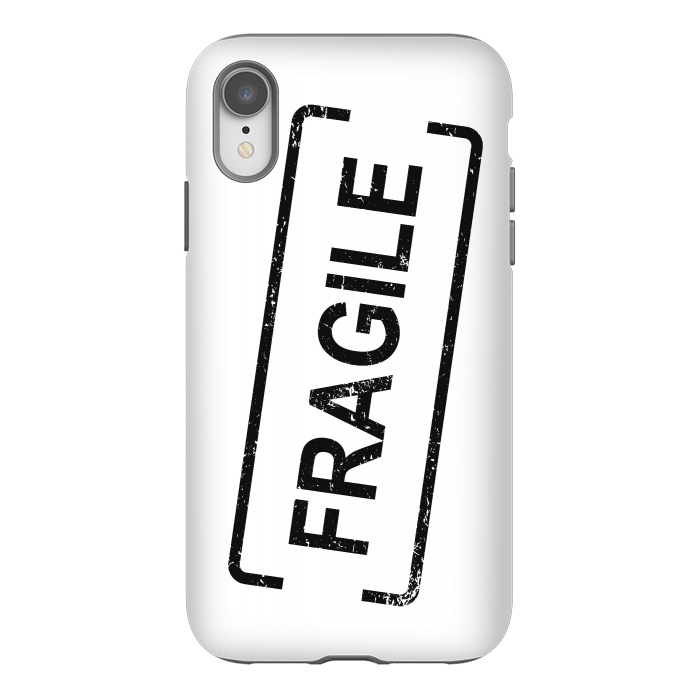 iPhone Xr StrongFit Fragile Black by Martina