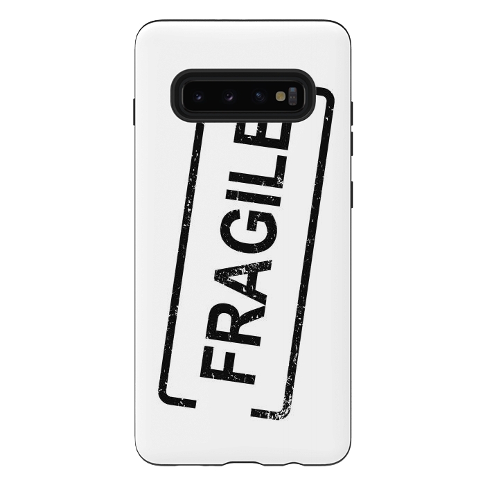 Galaxy S10 plus StrongFit Fragile Black by Martina