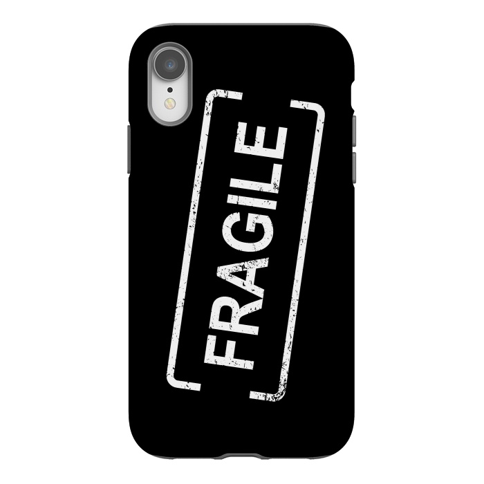iPhone Xr StrongFit Fragile White by Martina