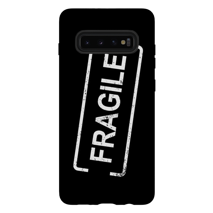 Galaxy S10 plus StrongFit Fragile White by Martina