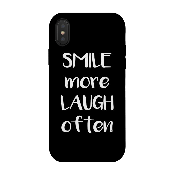 iPhone Xs / X StrongFit Smile more quote by Martina