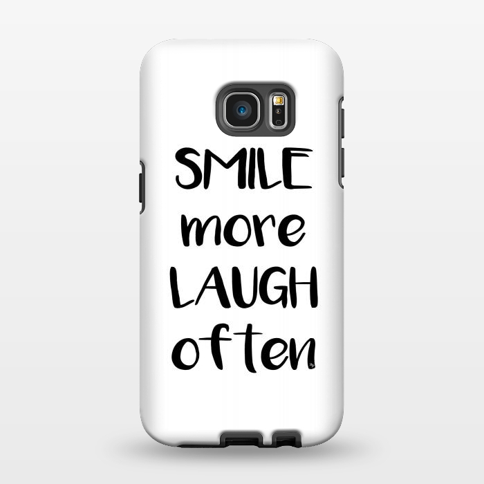 Galaxy S7 EDGE StrongFit Smile more quote white by Martina