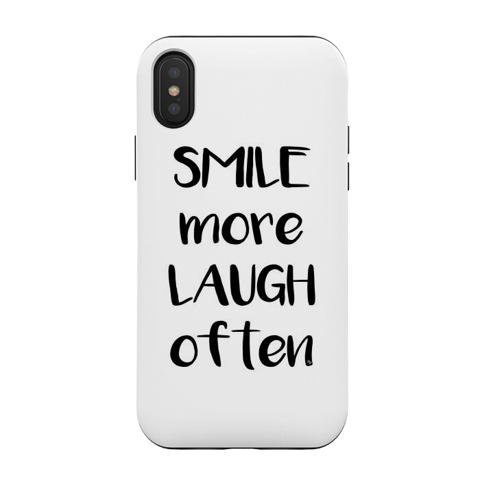 iPhone Xs / X StrongFit Smile more quote white by Martina