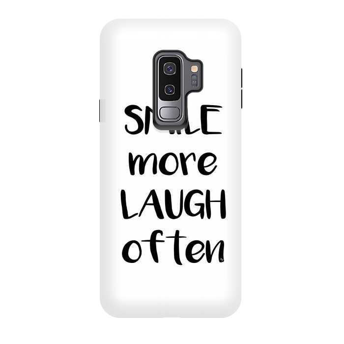 Galaxy S9 plus StrongFit Smile more quote white by Martina