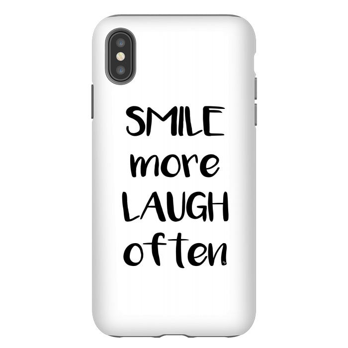 iPhone Xs Max StrongFit Smile more quote white by Martina