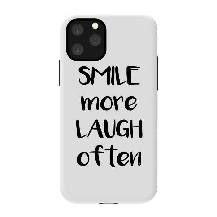 iPhone 11 Pro StrongFit Smile more quote white by Martina