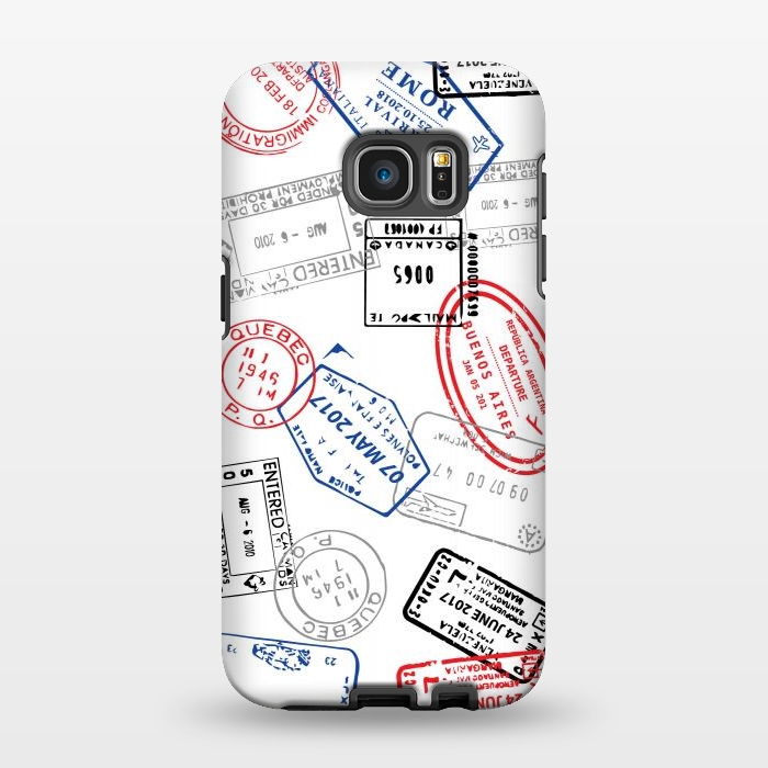 Galaxy S7 EDGE StrongFit Passport stamps by Martina