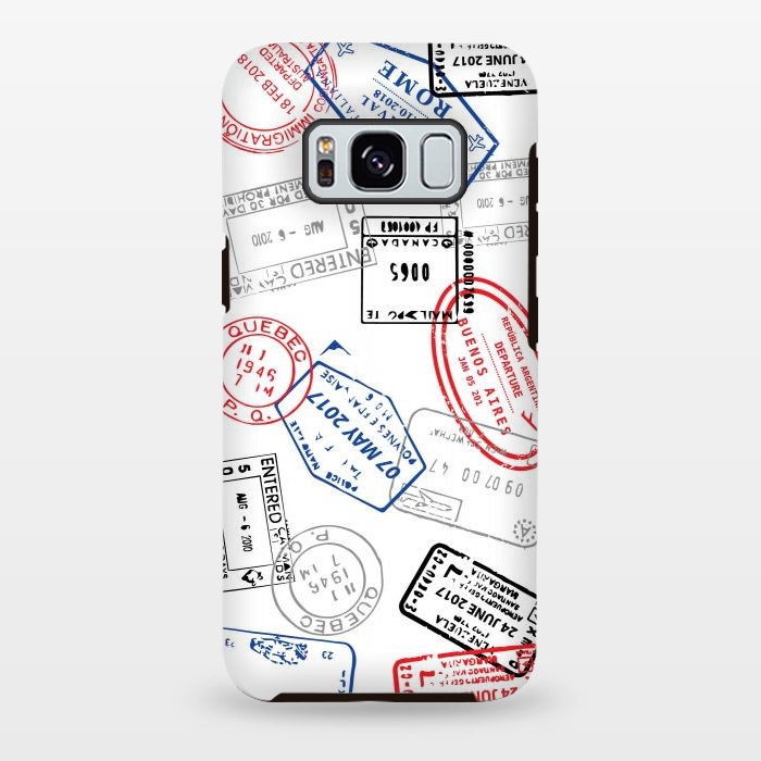 Galaxy S8 plus StrongFit Passport stamps by Martina