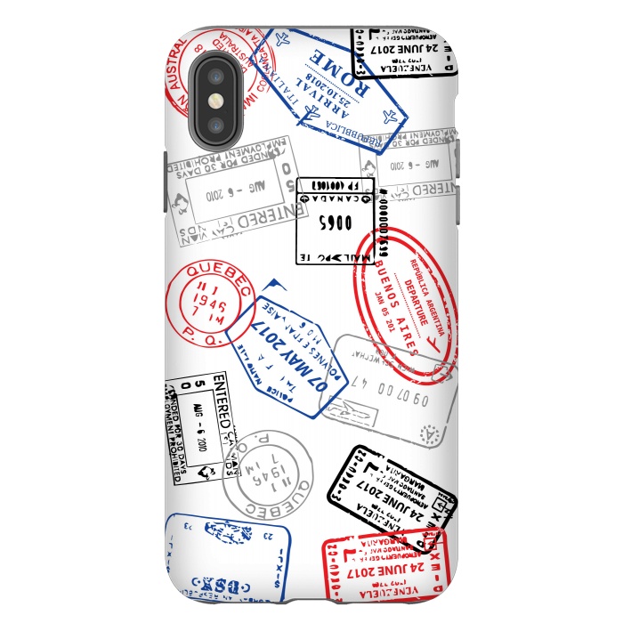 iPhone Xs Max StrongFit Passport stamps by Martina