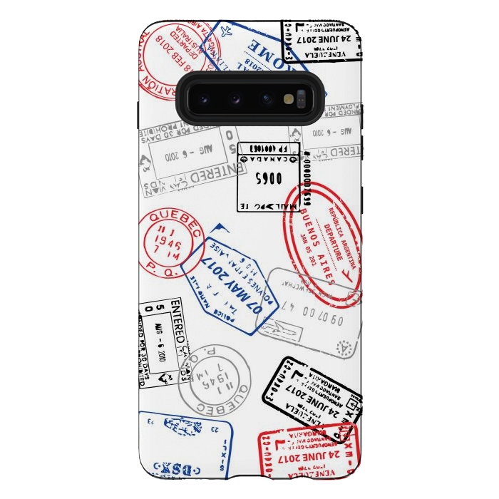 Galaxy S10 plus StrongFit Passport stamps by Martina
