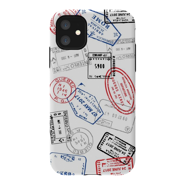 iPhone 11 StrongFit Passport stamps by Martina