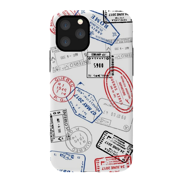 iPhone 11 Pro StrongFit Passport stamps by Martina