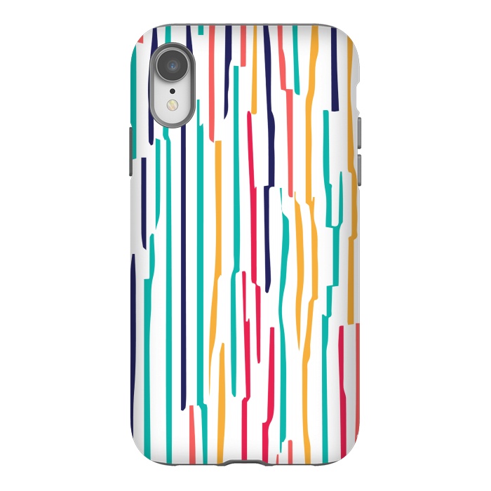 iPhone Xr StrongFit COLOURFUL STRIPES PATTERN 2 by MALLIKA