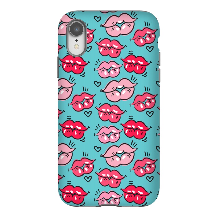 iPhone Xr StrongFit KISSES PATTERN by MALLIKA