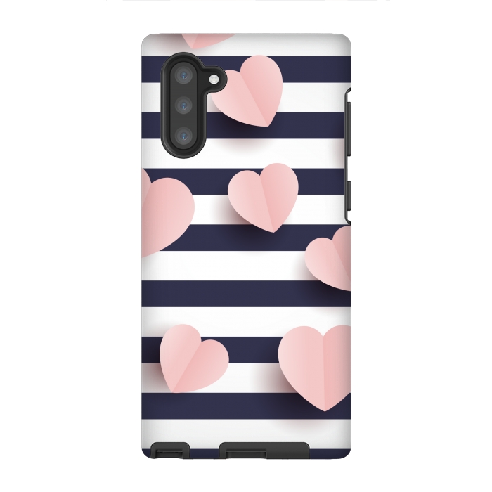 Galaxy Note 10 StrongFit paper cut cute hearts by MALLIKA
