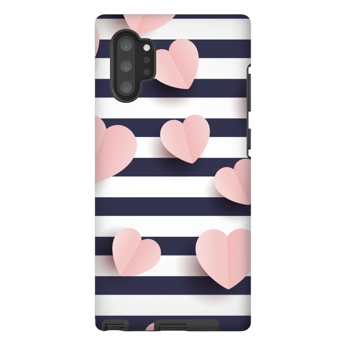 Galaxy Note 10 plus StrongFit paper cut cute hearts by MALLIKA