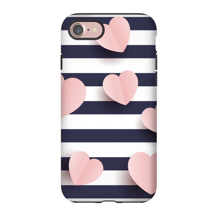 iPhone 7 StrongFit paper cut cute hearts by MALLIKA